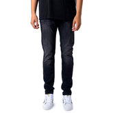 Image 1 : Jean homme Jack & Jones noir fermeture zip et bouton vue de face — delvale