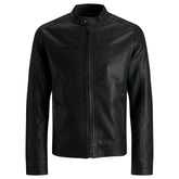 Image 1 : Veste zippée Jack & Jones homme coloris noir, vue de face — delvale