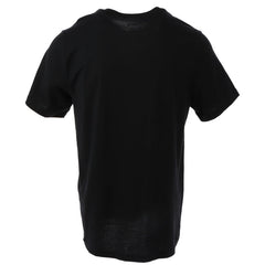 Image 2 : Détail du t-shirt Nike Just Do It homme noir, tissu coton souple col rond et manches courtes — Delvale