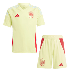 Kid's Spain Away Soccer Jersey Kit(Jersey+Shorts) Euro 2024