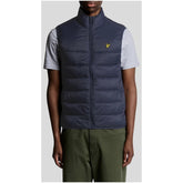 Image 1 : Gilet sans manches Lyle & Scott homme bleu avec fermeture zip — Delvale