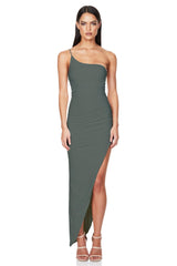 Nookie Aria One Shoulder Gown - Khaki