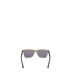 Image 4 : Lunettes de soleil Adidas Originals Navigator homme, vue de profil branches noires striées et monture violet — Delvale