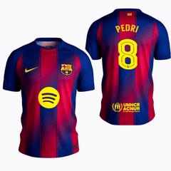 PEDRI #8 Barcelona Home Soccer Jersey 2025/26 -UCL