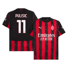 PULISIC #11 AC Milan Home Soccer Jersey 2025/26 Red&Black