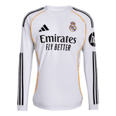 Real Madrid Home Long Sleeve Soccer White Jersey 2025/26