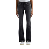 Image 1 : Jeans Replay femme noir regular fit en coton premium avec fermeture zip — Delvale