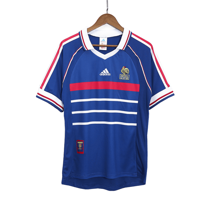Retro 1998 France Home Soccer Jersey