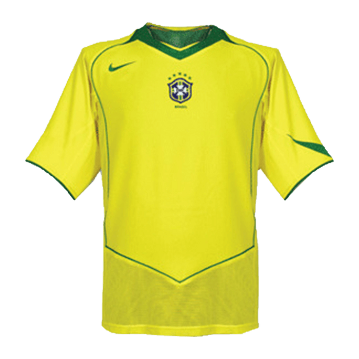 Retro 2004 Brazil Home Soccer Jersey