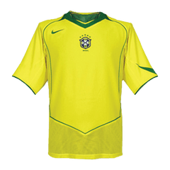 Retro 2004 Brazil Home Soccer Jersey