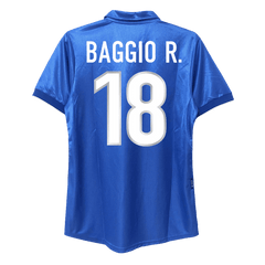 Retro BAGGIO R. #18 1998 Italy Home Soccer Jersey