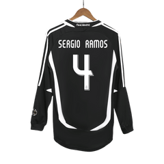 Retro Jersey ERGIO RAMOS #4 Real Madrid Retro Jersey Away Soccer Shirt 2006/07