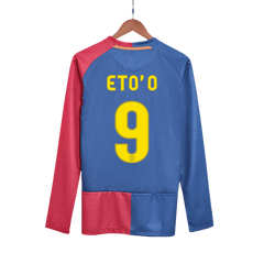 Retro Jersey ETO'O #9 Barcelona Retro Jersey Home Long Sleeve Soccer Shirt 2008/09 - UCL Final