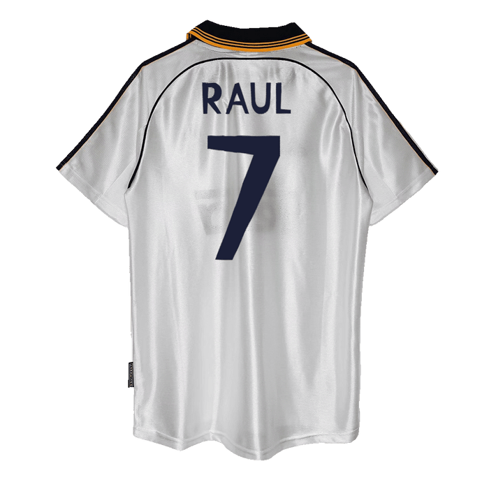 Retro Jersey RAUL #7 Real Madrid Retro Jersey Home Soccer Shirt 1998/00