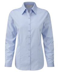 Russell collection ladies heringbone long sleeved shirt - 962f