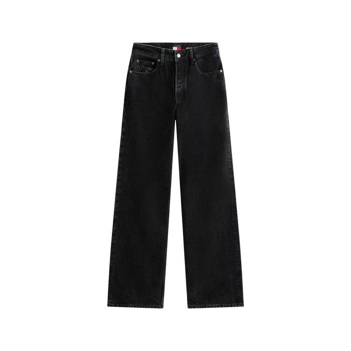 Image 1 : Jean noir femme Tommy Hilfiger en coton organique, coupe moderne avec poches fonctionnelles — Delvale