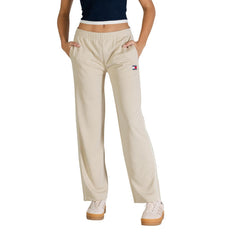 Image 1 : Pantalon Tommy Hilfiger Jeans beige femme coupe moderne, vue de face — Delvale