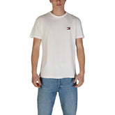 Image 1 : T-shirt blanc Tommy Hilfiger Jeans homme coton organique encolure rond — Delvale