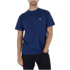 Image 1 : T-shirt Vans homme bleu col rond manches courtes, vue de face — delvale