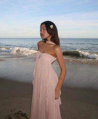 Éliane – Strapless maxi dress with ruffles