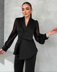 Calina - Rhinestone Two-Piece Set