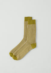 Stripe Cotton Socks | Pistachio/Almond