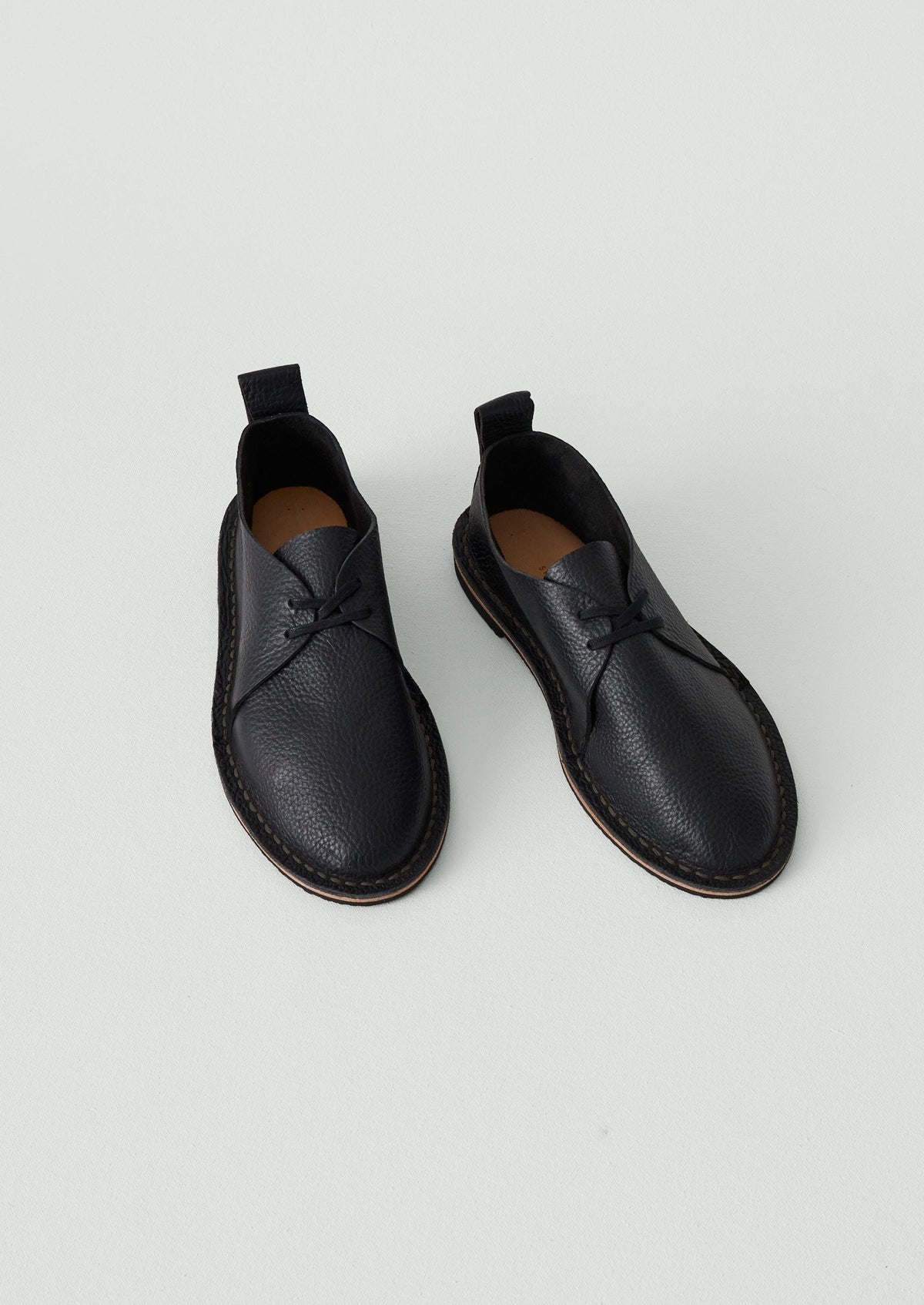 Steve Mono Leather Derby Shoes | Black