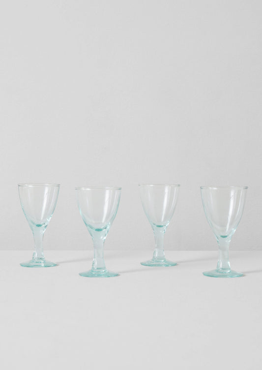 Recycled Bolivian Wine Glasses Set | Clear