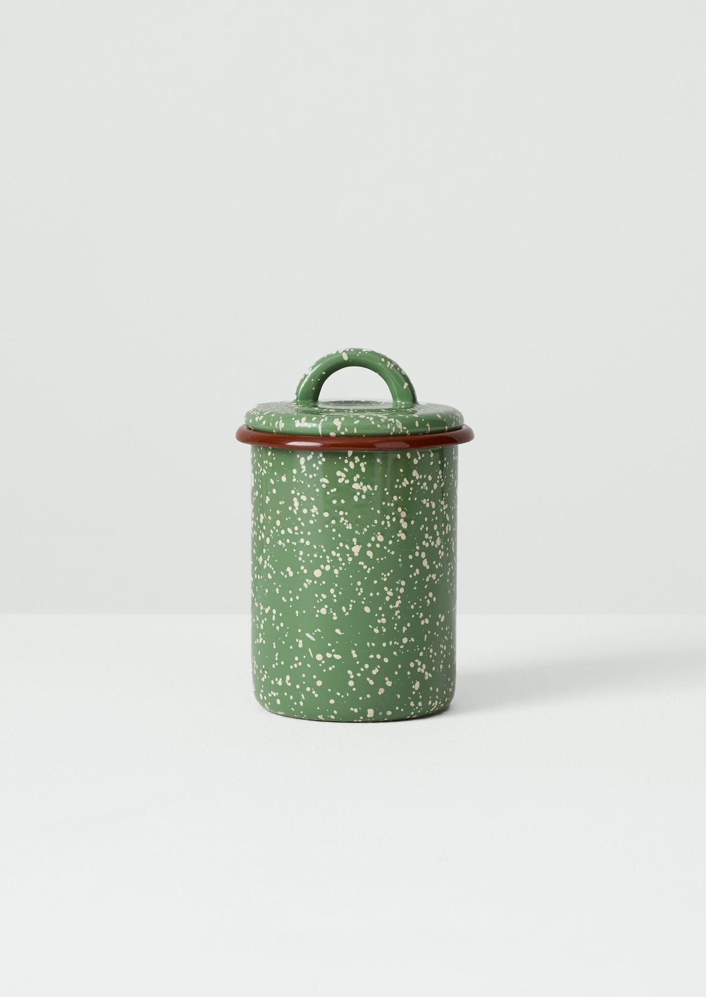 Speckle Enamel Storage Jar | Mint/Cream