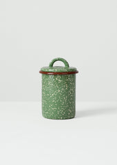 Speckle Enamel Storage Jar | Mint/Cream