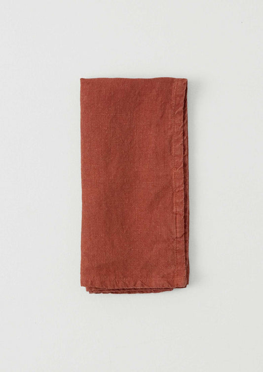 Washed Linen Napkin | Red Clay