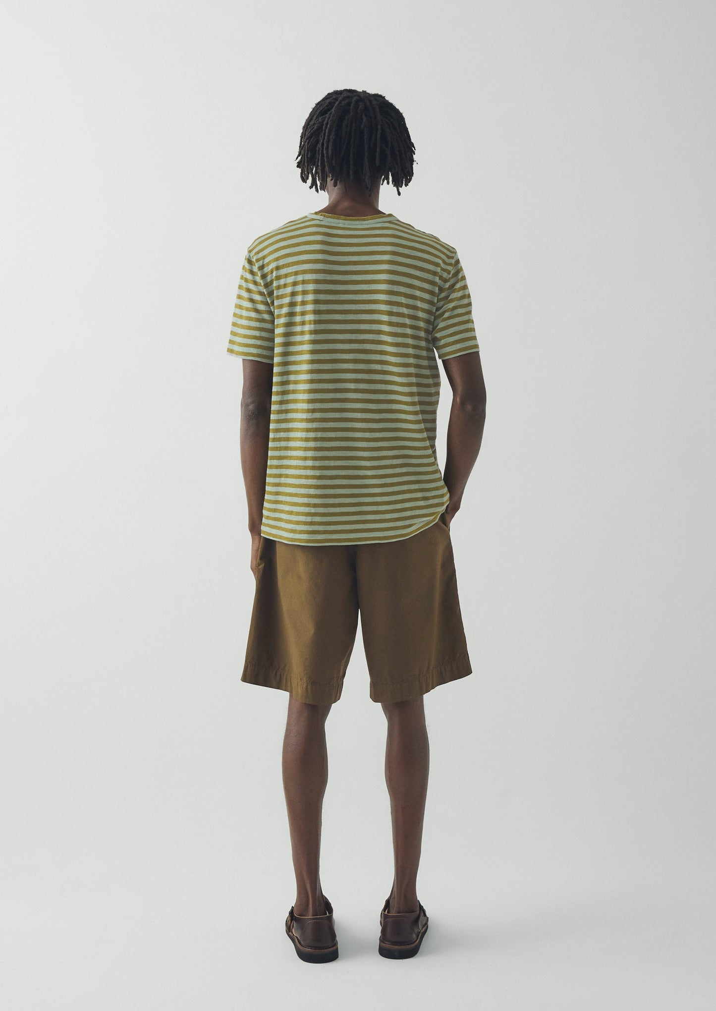 Theo Stripe Lightweight Cotton Tee | Juniper Berry