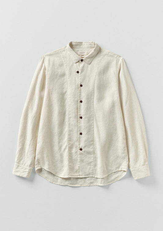 Loop Button Linen Shirt | Parchment