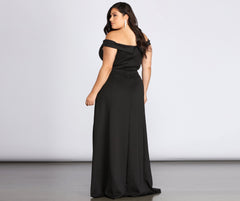 Plus Lucy Formal High Slit Dress