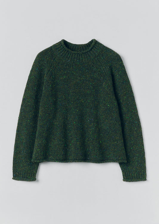 Orla Donegal Wool Sweater | Emerald
