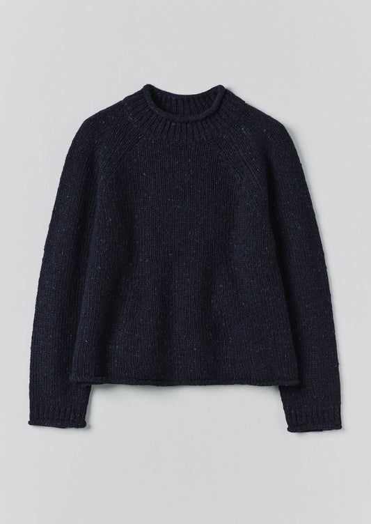 Orla Donegal Wool Sweater | Navy