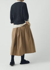 Textured Rib Linen Cotton Sweater | Dark Navy
