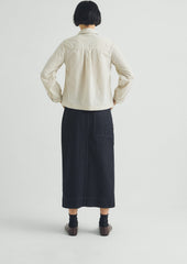 Straight Indigo Denim Skirt | Indigo