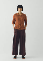 Stripe Fisherman Cotton Trousers | Black/Multi