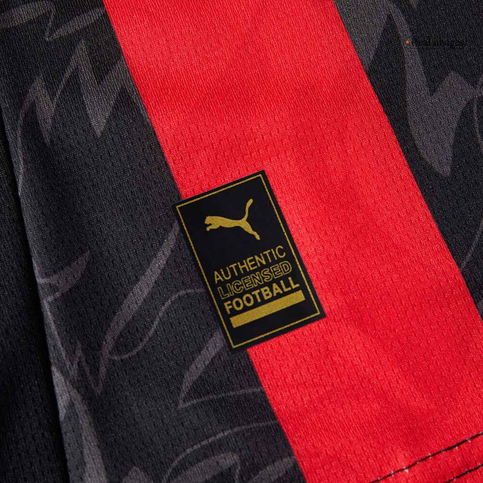 AC Milan Home Soccer Jersey Kit(Jersey+Shorts) 2025/26 Red&Black