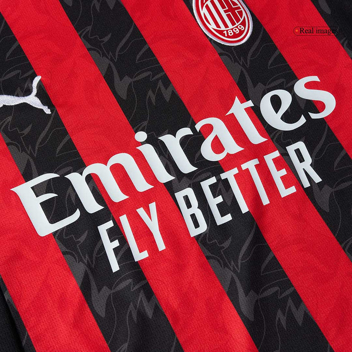 AC Milan Home Soccer Jersey Kit(Jersey+Shorts) 2025/26 Red&Black
