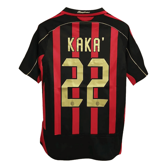 AC Milan KAKA' #22 Retro Jersey Home Soccer Shirt 2006/07