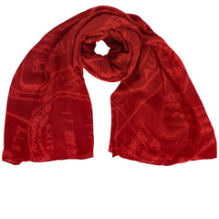 Image 1 : Écharpe rouge Alviero Martini femme avec motif imprimé distinctif — delvale