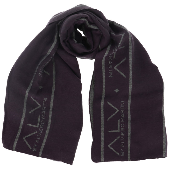 Image 1 : Écharpe Alviero Martini femme violette avec motif imprimé signature — delvale
