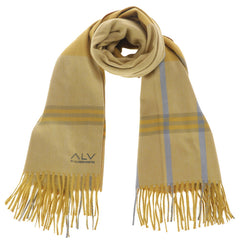 Image 1 : Echarpe jaune Alviero Martini Prima Classe avec impression signature pour femme — delvale