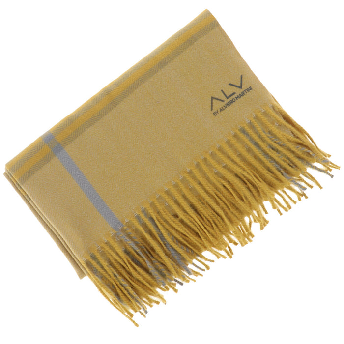 Image 2 : Détail de l'écharpe femme Alviero Martini Prima Classe jaune en polyester premium — delvale