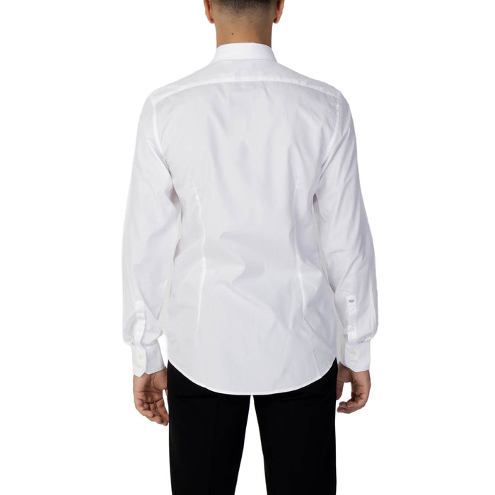 Image 2 : Vue frontale chemise blanche Antony Morato boutonnage dissimulé pur coton homme — Delvale