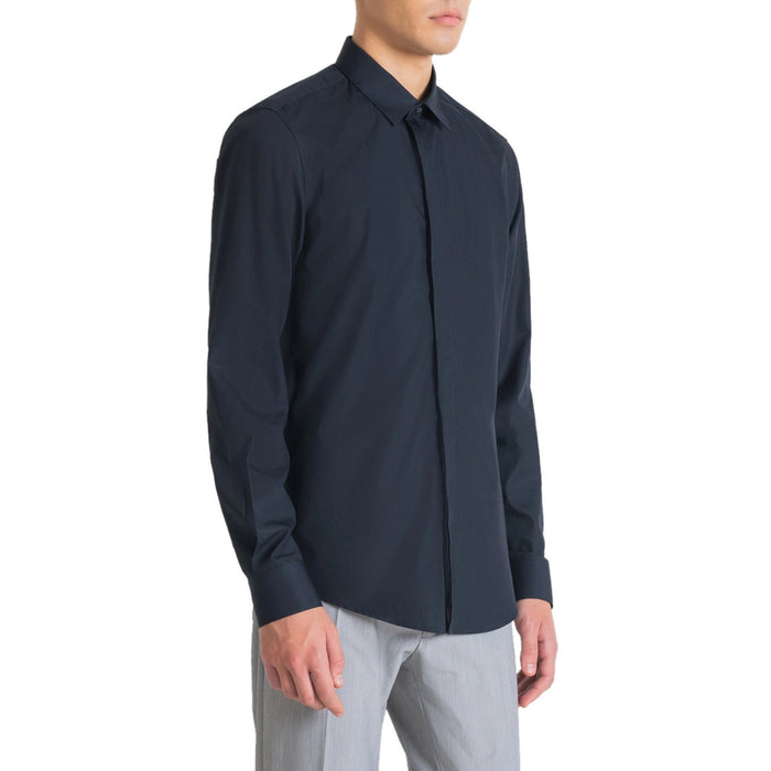 Image 5 : Chemise noire Antony Morato homme coton, silhouette élégante et coupe italienne — Delvale