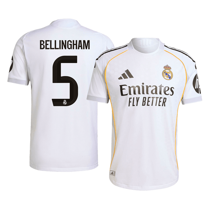 Authentic BELLINGHAM #5 Soccer Jersey Real Madrid Home Shirt 2025/26