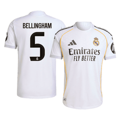 Authentic BELLINGHAM #5 Soccer Jersey Real Madrid Home Shirt 2025/26